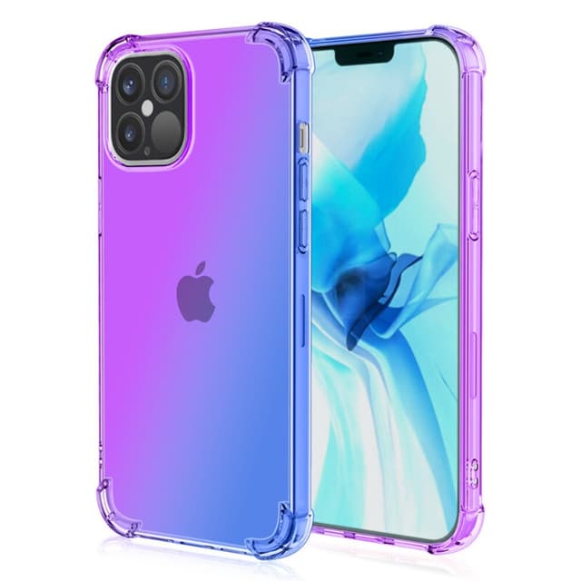 SKALO iPhone 15 Plus Gradient Ekstra stærk TPU-cover - Lilla/Blå