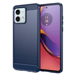 SKALO Motorola Moto G84 5G Armor Carbon Iskunkestävä TPU suojakuori - Sininen