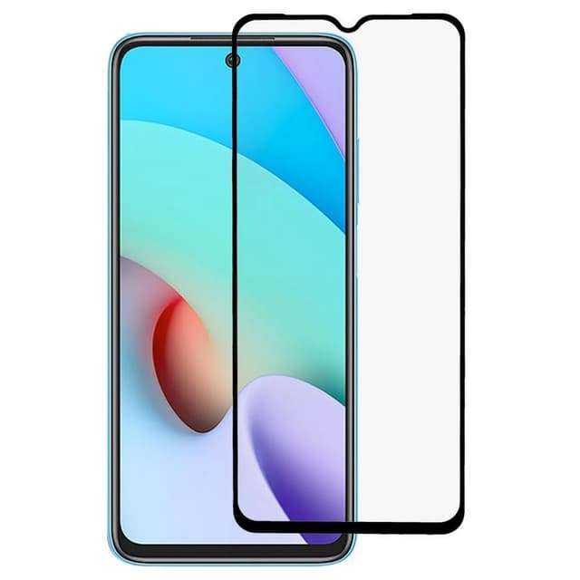 SKALO Xiaomi Redmi 10 5G Heltäckande Skärmskydd Härdat Glas - Svart