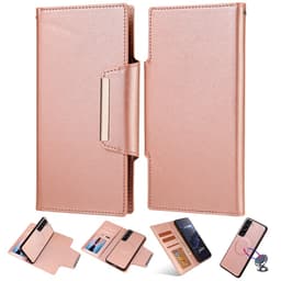 SKALO Samsung S23 DOLIZMA 2 i 1 Magnet Plånboksfodral - Roséguld