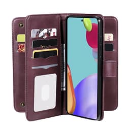 SKALO Samsung A52/A52s 10-lokeroa Lompakkokotelo - Viininpunainen