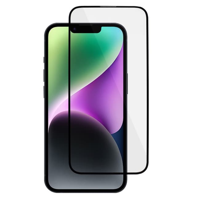 2-PACK SKALO iPhone 15 Heltäckande Skärmskydd Härdat Glas - Svart