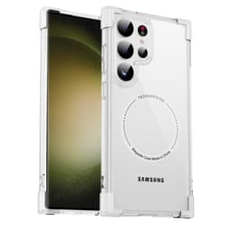 SKALO Samsung S24 Ultra Extra strong Magnetring Bumper TPU-skal - Vit