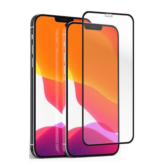SKALO iPhone 12 Mini Heltäckande Skärmskydd Härdat Glas - Svart