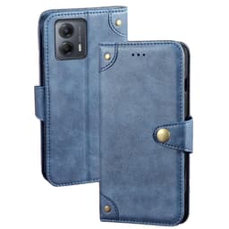 SKALO Motorola Moto G23 4G IDEWEI Plånboksfodral i PU-Läder - Blå