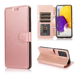 SKALO Samsung A52/A52s Premium Cut Lompakkokotelo - Ruusukulta