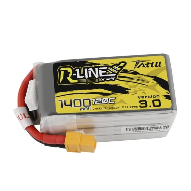 Tattuu R Line Logo 6s 1400mAh -120C- Gens Ace Tattu R-Line 3.0 XT60 - Elkjøp