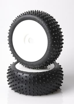 Schumacher Mini Spike 1/8 Silver - 1 par på felg