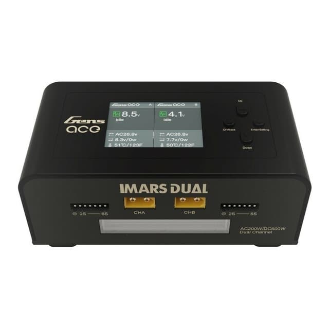 Gens Ace Imars Dual Charger 15A 2-6S Sort