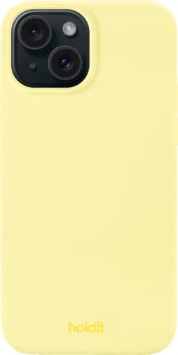 Holdit Silicone iPhone 15 deksel (gul)