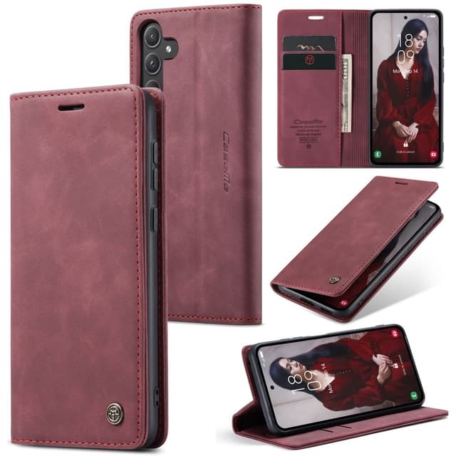 CASEME Plånboksfodral Samsung Galaxy A55 5G - Vinröd