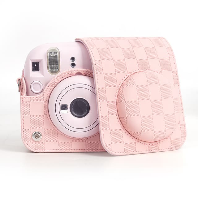 Polaroid mini12 rutete retro kameraveske Rosa