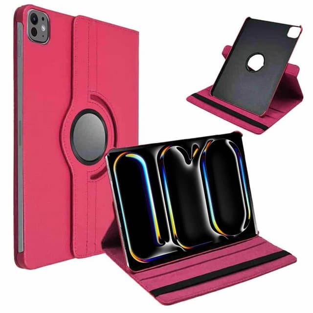 360° roterbart fodral iPad Pro 11 (2024) - Mörkrosa
