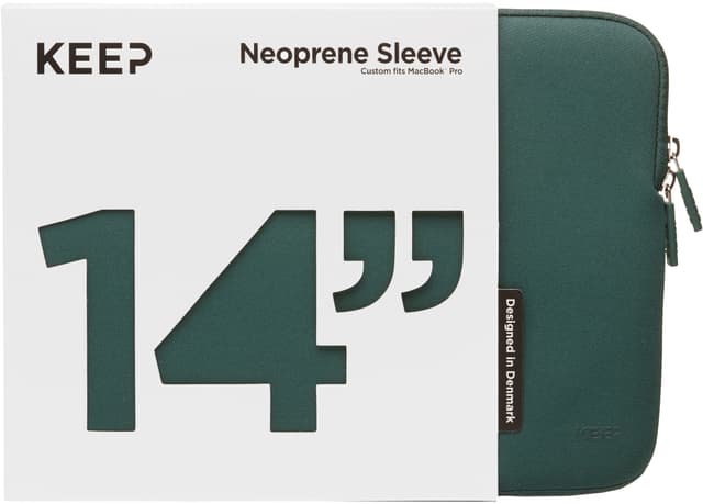 KEEP 14" Neopren MacBook-fodral (Power Green)