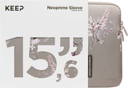 KEEP 15,6" Neoprenetui for bærbar PC (Portabella Flower)