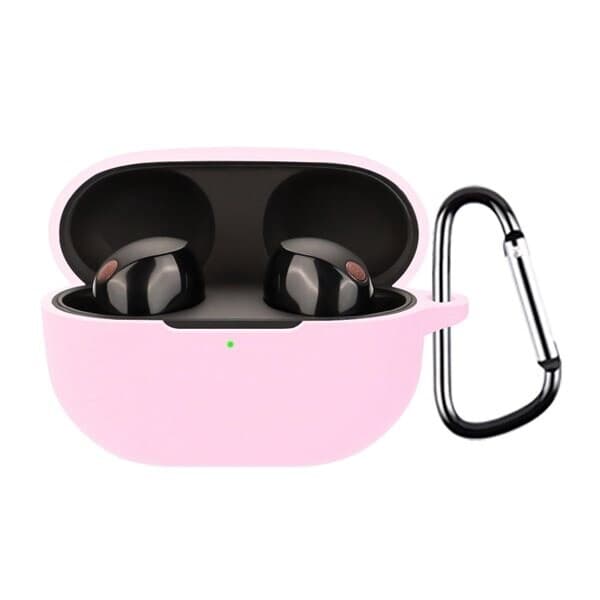 Silikonfodral med karbinhake till Sony WF-1000XM5 - Rosa
