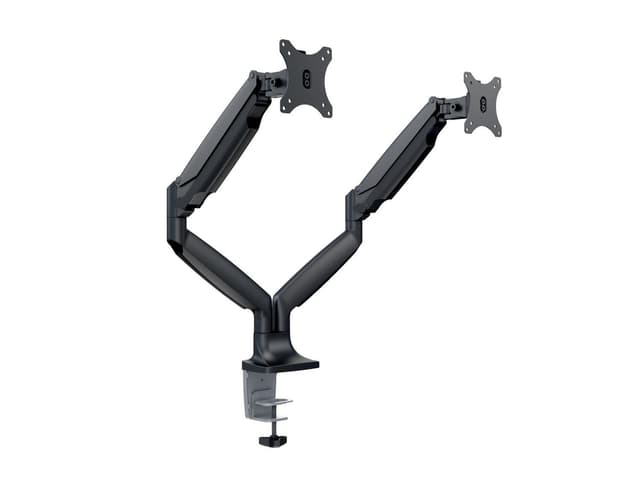 Multibrackets Monitor skrivbordsfäste dual gasfjäder svart