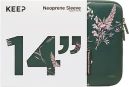 KEEP 14" neopren laptopfodral (Power Green Flower)