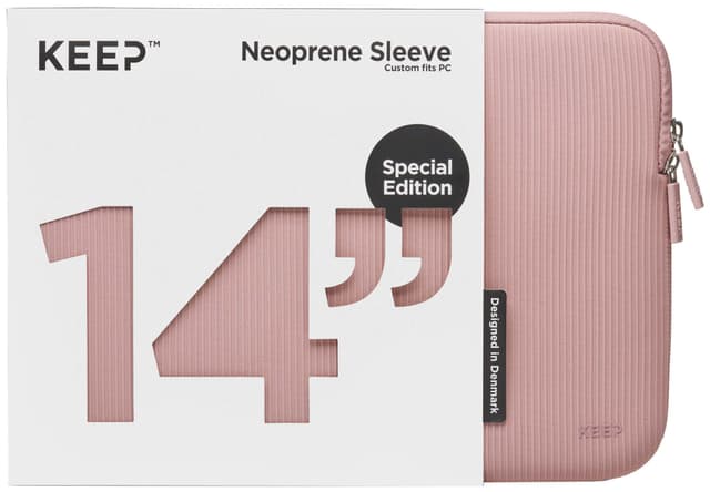 KEEP 14" neopren/textil laptopfodral (Rose Elegance)