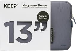 KEEP 13,6″ MacBook sleeve i neopren/tekstil (blå granit)