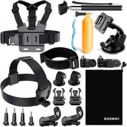 GoPro tilbehørssett (12 sett for hjelm, bryst, hode, monopod osv.)