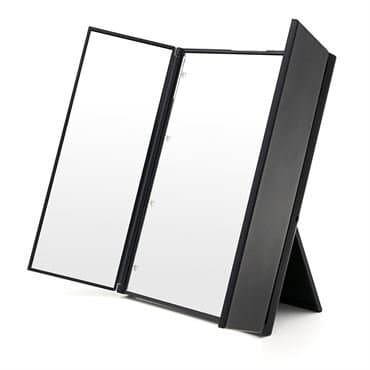 UNIQ® LED Kolmiosainen Vanity Meikkipeili - Musta