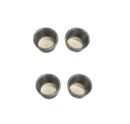 4-pack mini-ljusinsatser i metall, ljusstakeskåpa, inga bottenhål