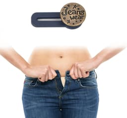 Midjeforlenger med knapp Bronse