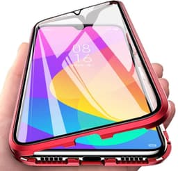 Xiaomi Mi CC9 skall dobbeltsidig herdet glass Rødt