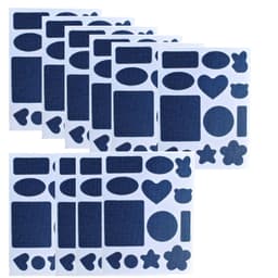 10-osainen farkkukangas tartuntakorjausmerkkisarja farkuille/vaatteille Tummansininen