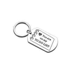 Nyckelring i rostfritt stål, alla hjärtans dag present