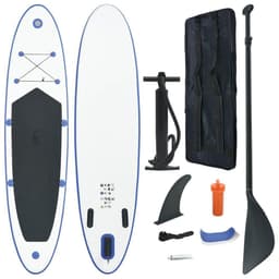 vidaXL SUP surfingbräda uppblåsbar blå och vit