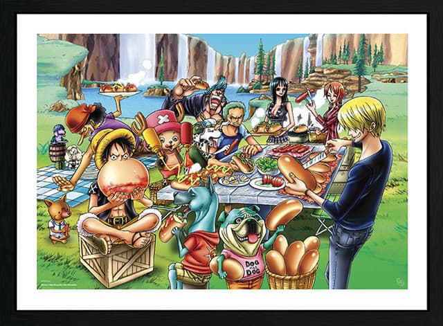 GB eye One Piece inramat tryck (Hot-Dog Party)