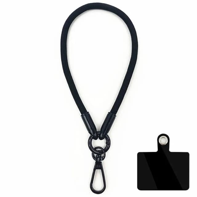 Handledsrem 10mm med fästbricka - Svart
