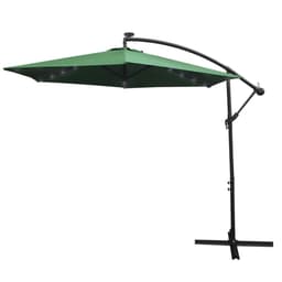 Grönt 3m LED Cantilever Parasoll
