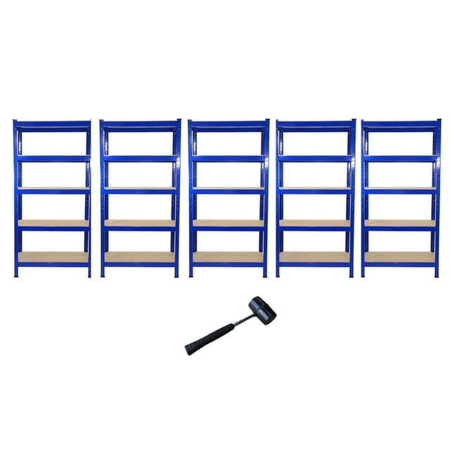 Bultlösa Garagehyllor med 5 Hyllplan - Space Saver Bundle