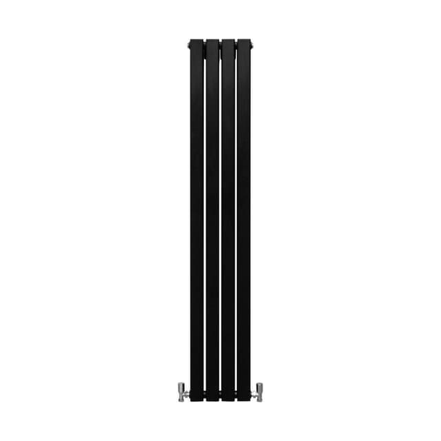 Designerradiatorer med Platta Paneler Svarta 1600mm x 280mm