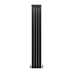 Designerradiatorer med Platta Paneler Svarta 1800mm x 280mm