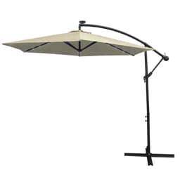 Gräddvitt 3m LED Cantilever Parasoll
