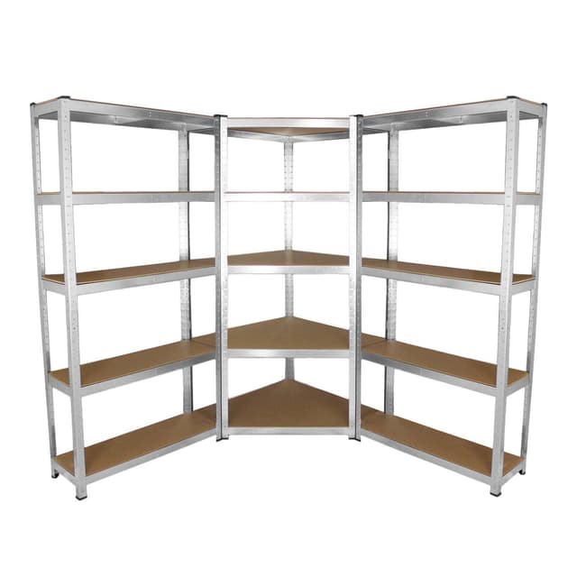 Galwix 90 cm hyllpaket: hörnhyllor och 2 garagehyllor