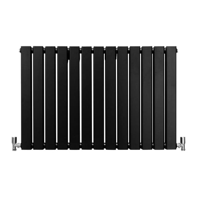 Designer Flat Panel Radiatorer Mat Sort 600mm x 910mm