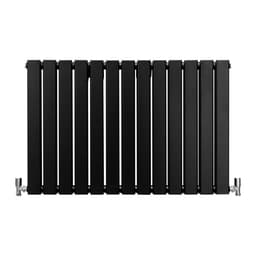 Designer litteät jäähdyttimet mattamusta 600mm x 910mm