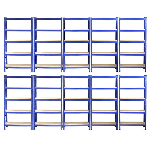 Monster Racking T-Rax Tung Duty Reoler Enheder, Blå, 75cm B, 30cm D, Sæt af 10