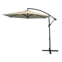 Cremefarvet Cantilever Parasol & Fod