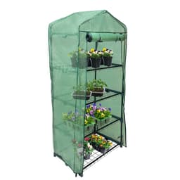 Drivhus 4-lags PE-deksel Små plasthyller Grow House Outdoor Garden | MonsterShop