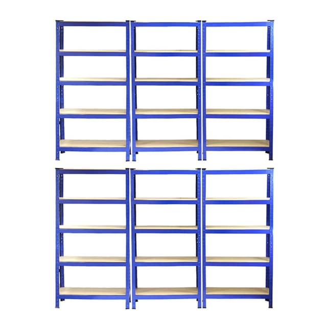 Monster Racking T-Rax Tung Duty Reoler Enheder, Blå, 75cm B, 30cm D, Sæt af 6