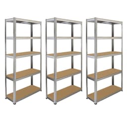 6 x GALWIX 90cm x 180cm x 30cm Galvaniserade Hyllor