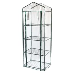 Drivhus 4-lags PVC-deksel Små plasthyller Grow House Outdoor Garden