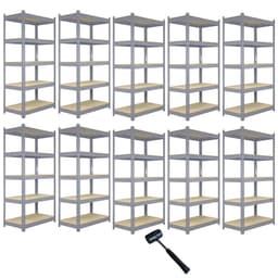 10 x Q-Rax Grå Metal Racks Enheder 90 x 50 x 180cm
