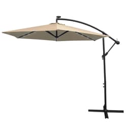 Beige 3m LED Cantilever Parasol -> Beige 3m LED Cantilever Parasol